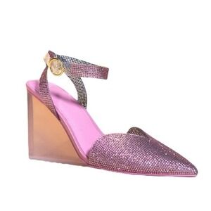 She Is Cheval “Did My Heart Love, ‘Til Now?” Limited Edition Sparkle Pink Wedge